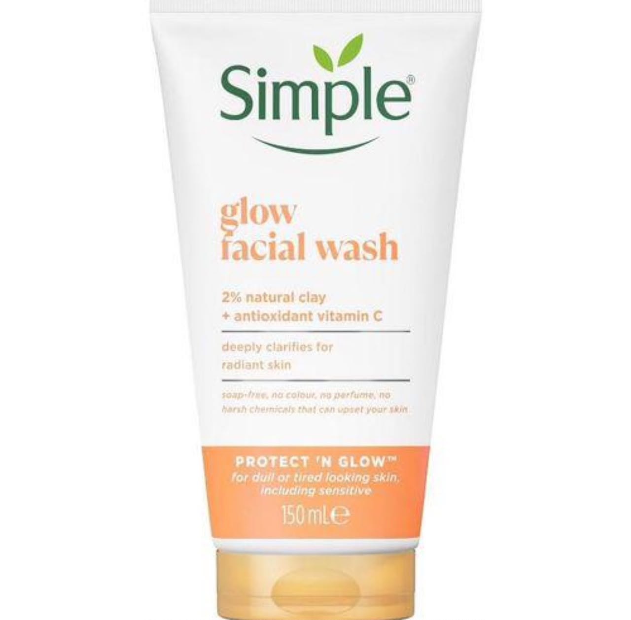 Simple Protect N Glow vitamin C glow facial wash 150ml tube