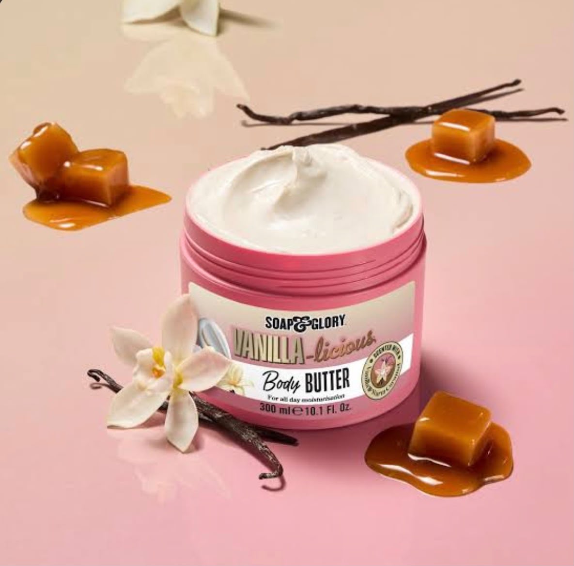 Soap & Glory Vanilla-Licious body butter 300ml tub with vanilla and caramel